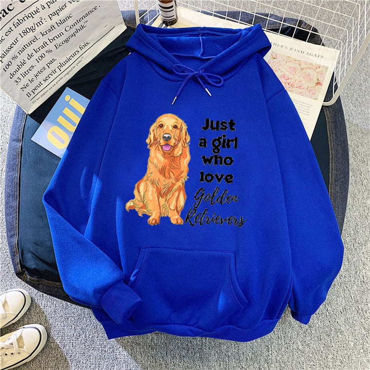 Women's Hoodie with Loving Golden Retriever Motif Chic & Stil