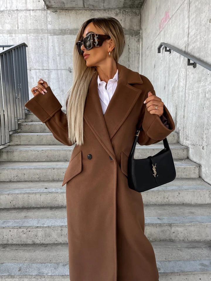 Women Oversized Wool Coat Elegant Amarae