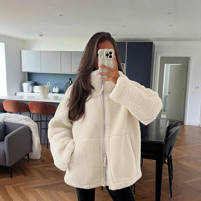 Ladies cozy fleece jacket Lune London