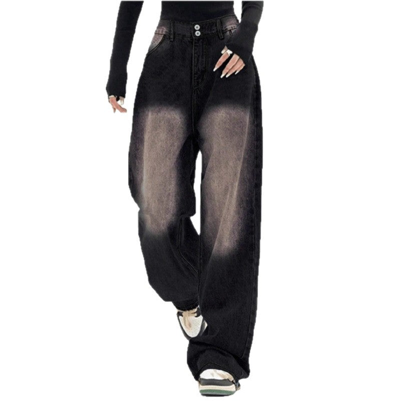 Women's High-Waisted Baggy Jeans made of Denim with Extra Wide Leg and Used-Fade Amarae