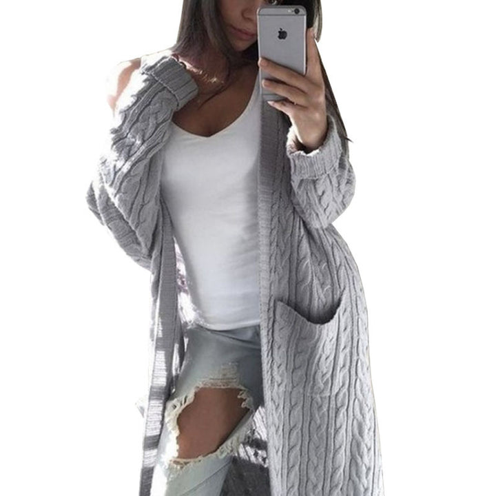Oversized women's knitted relief cardigan Lune London