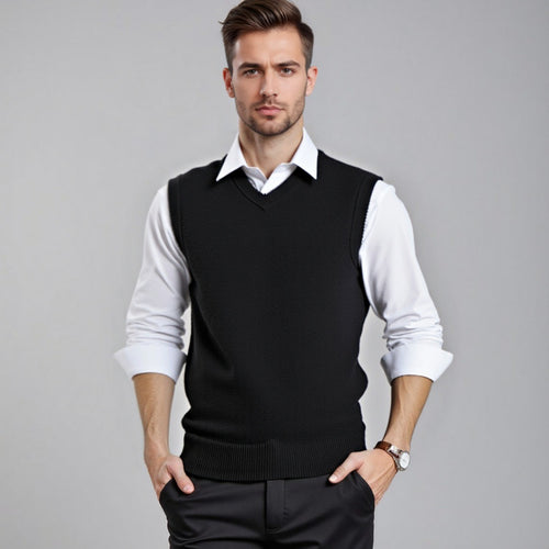 Stylish men's V-neck sweater vest Amarae