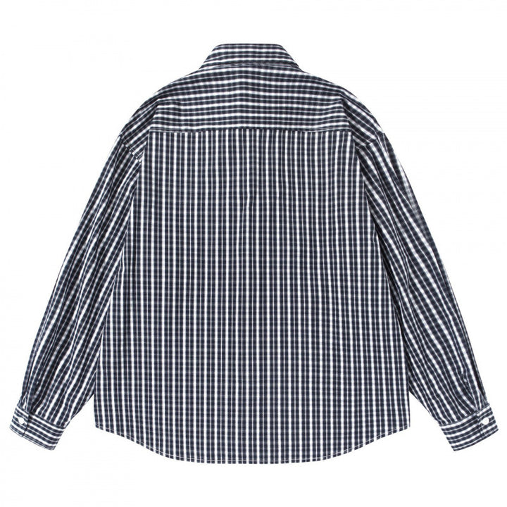 Men's loose-fitting checkered shirt with double breast pockets Amarae