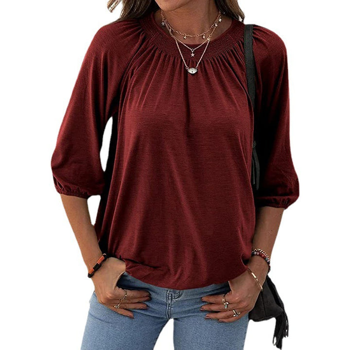 Women Casual Top with Wide Sleeves and Flowing Fabric Lune London