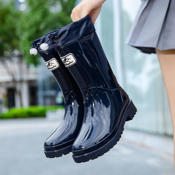 Women's High-Quality and Stylish Rubber Boots with Adjustable Lacing System Lune London