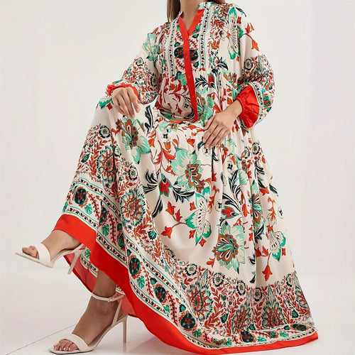 Maxi dress for women with floral pattern Amarae