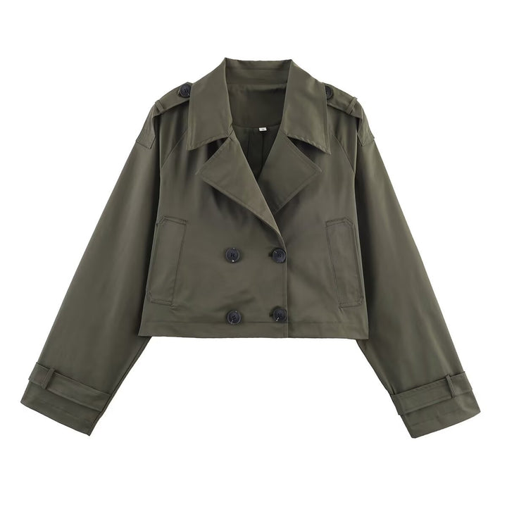 Chic and stylish cropped trench coat for women