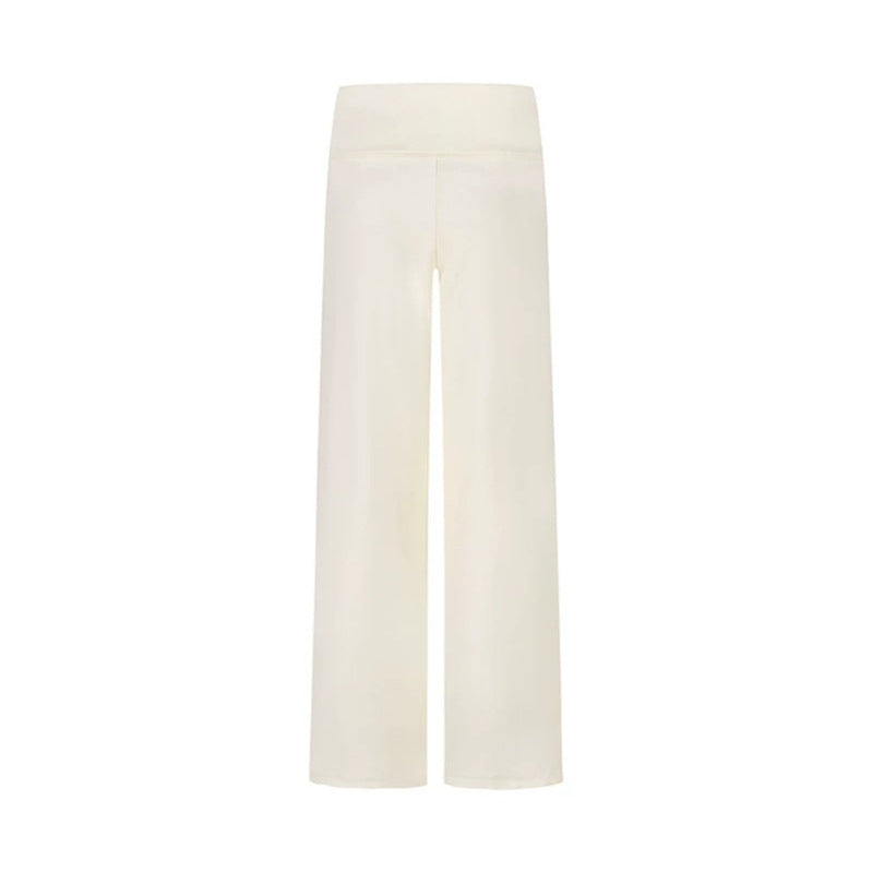 Women's Palazzo Fleece Pants with High Comfort Waistband and Flowing Wide-Leg Cut Amarae