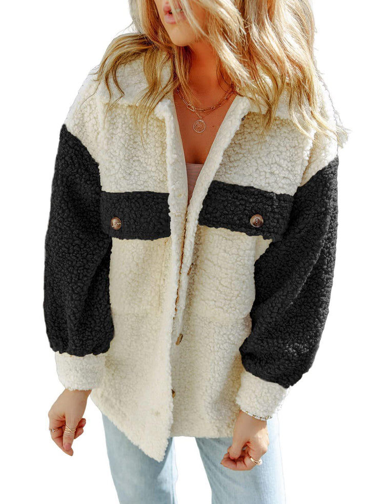 Ladies Comfortable Fleece Jacket with Snap Buttons Amarae
