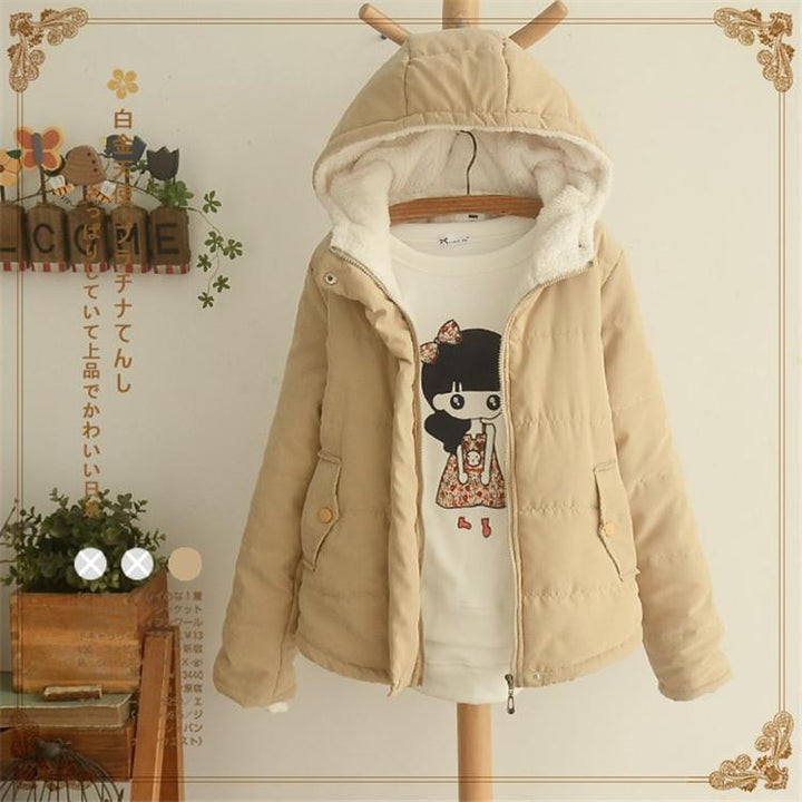 Ladies quilted hooded jacket with cozy lining and practical pockets Lune London