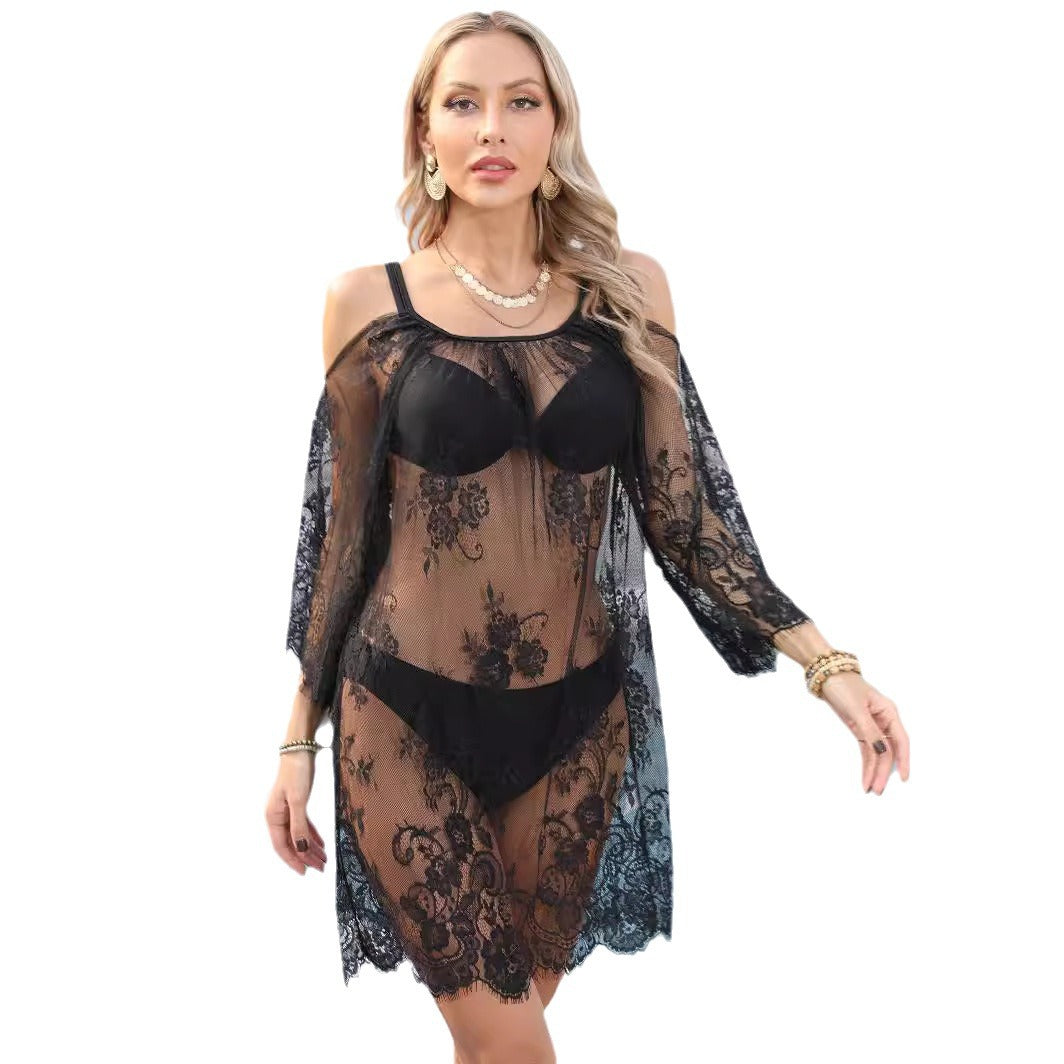 Women Lace Strapless Chic Outerwear