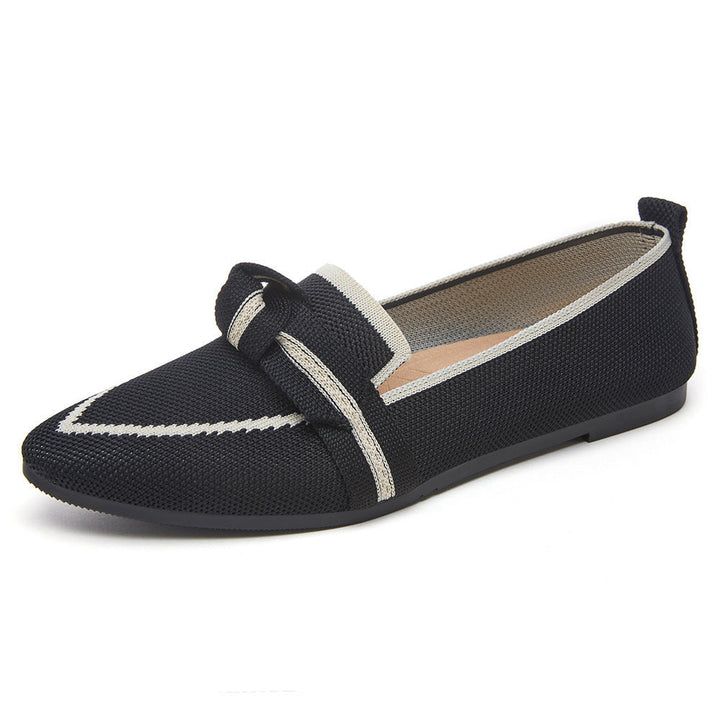 Women's Slip-On Moccasins with Elegant Knot Detail Lune London