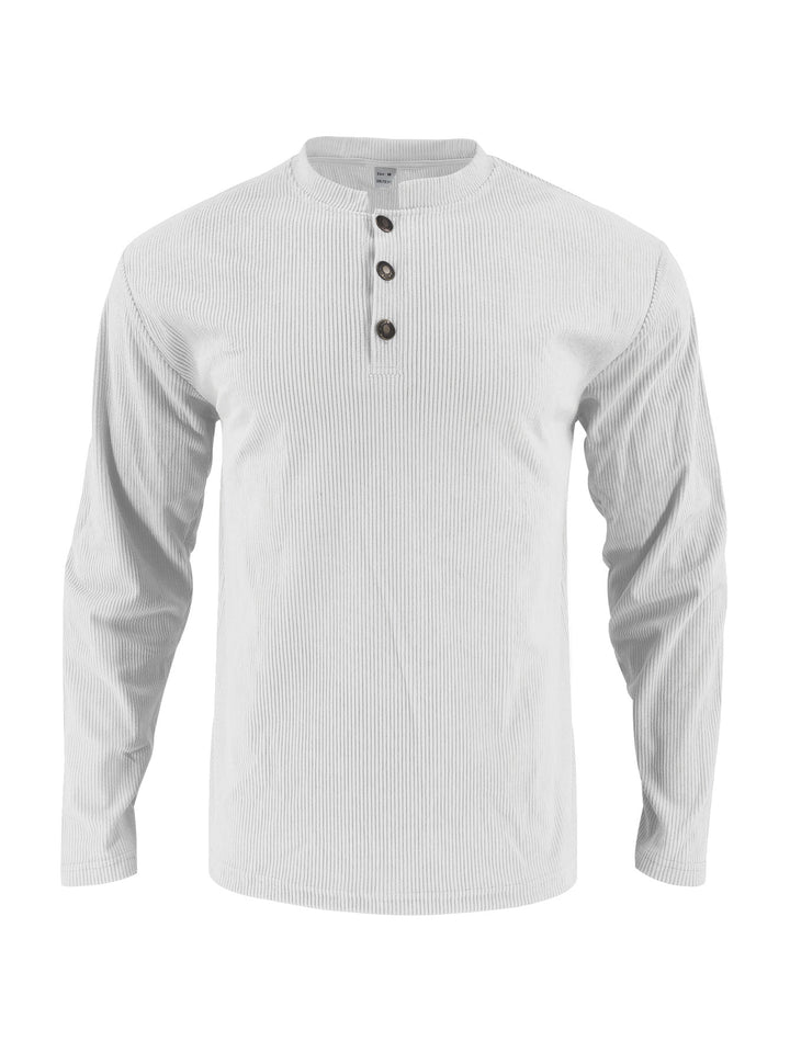 Long sleeve shirt for men with comfortable button placket and textured design Lune London