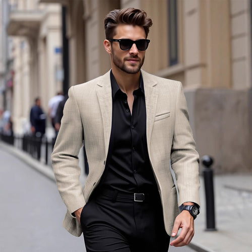 Elegant men's jacket in lightweight blend Amarae