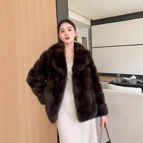 Ladies luxurious and warm faux fur jacket Amarae