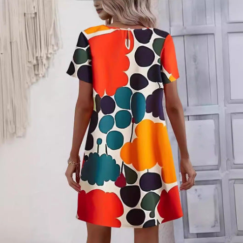 Lune London Abstract Print Women's T-Shirt Dress