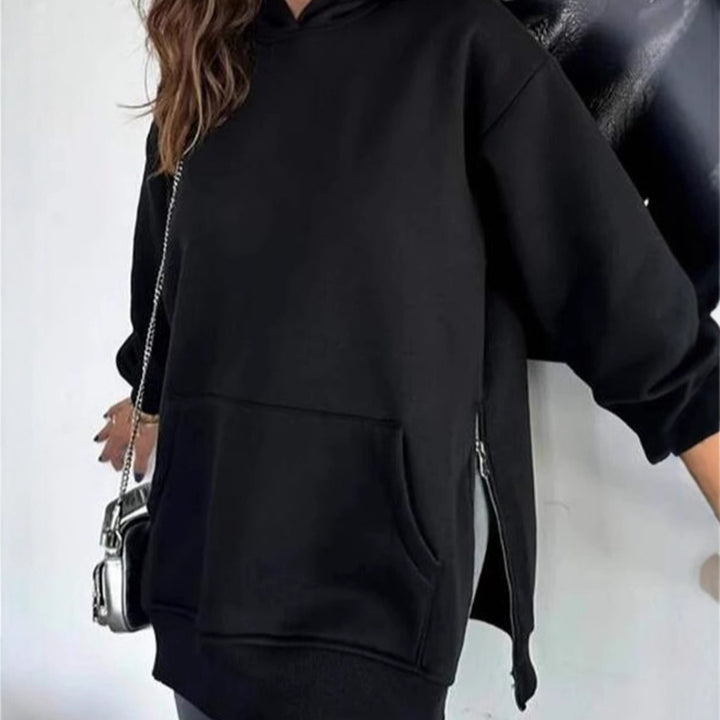 Women's Oversized Hoodie with Side Zips and Universal Fit Lune London