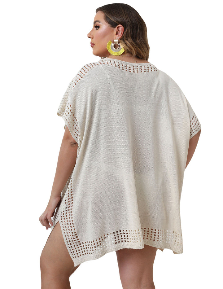 Ladies Breathable Crochet Beach Poncho Chic Tunic