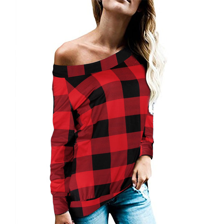 Women’s top with off-shoulder design and trendy leopard pattern Amarae