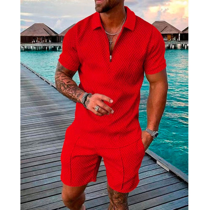 Elegant leisure suit for men with textured design Amarae