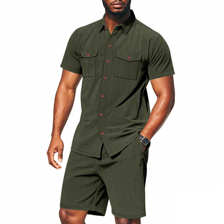 Men's short sleeve shirt and shorts set Lune London