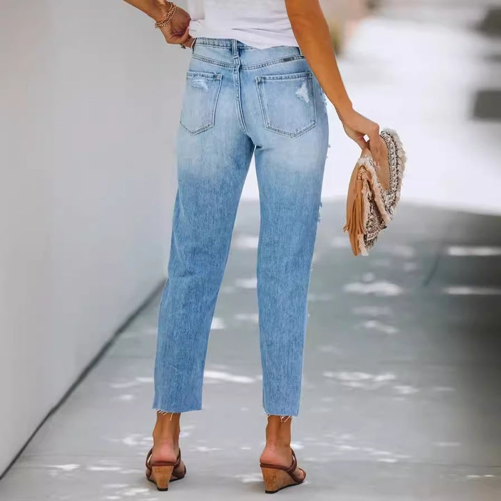 Casual chic boyfriend style destroyed jeans for women Chic & Stil