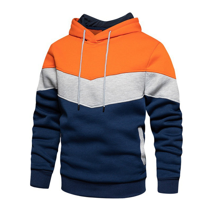 Men's hoodie with contrasting color blocks and a soft lining Lune London