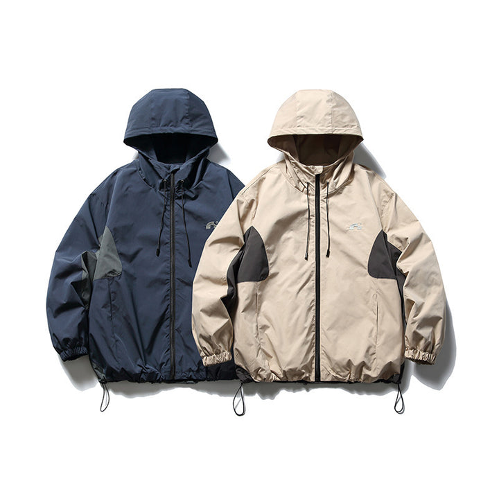 Unisex Technical Hooded Overjack in Boxy Cut with Drawstring Hem Amarae