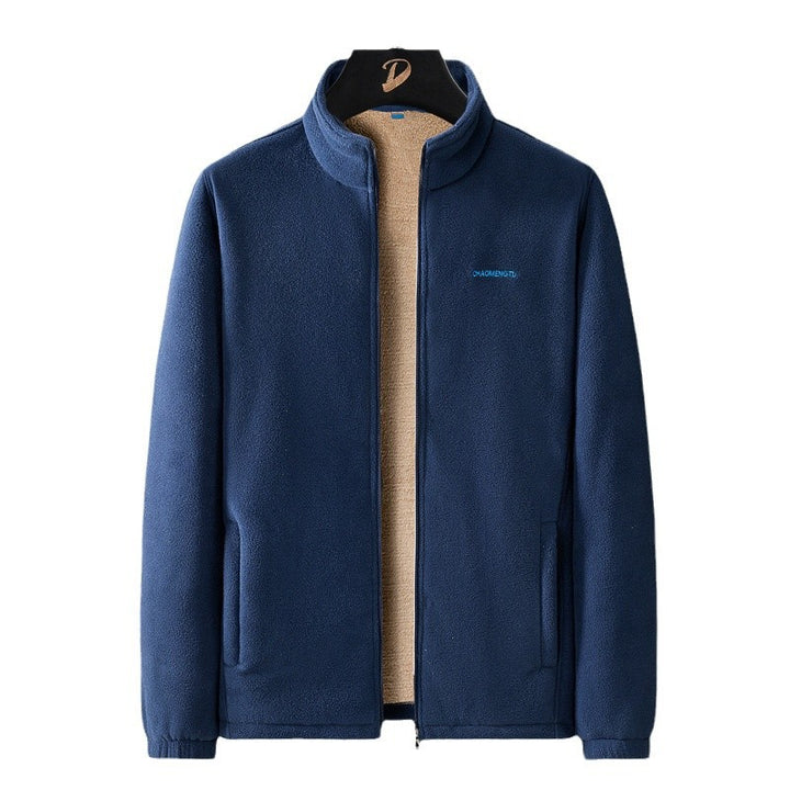 Men's fleece jacket with teddy lining, stand-up collar, and full zip Amarae