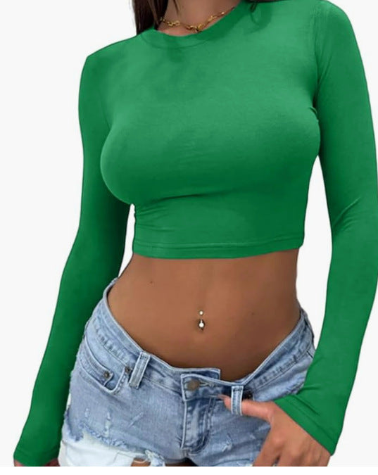 Women's elegant long-sleeved crop top made of skin-friendly material Lune London