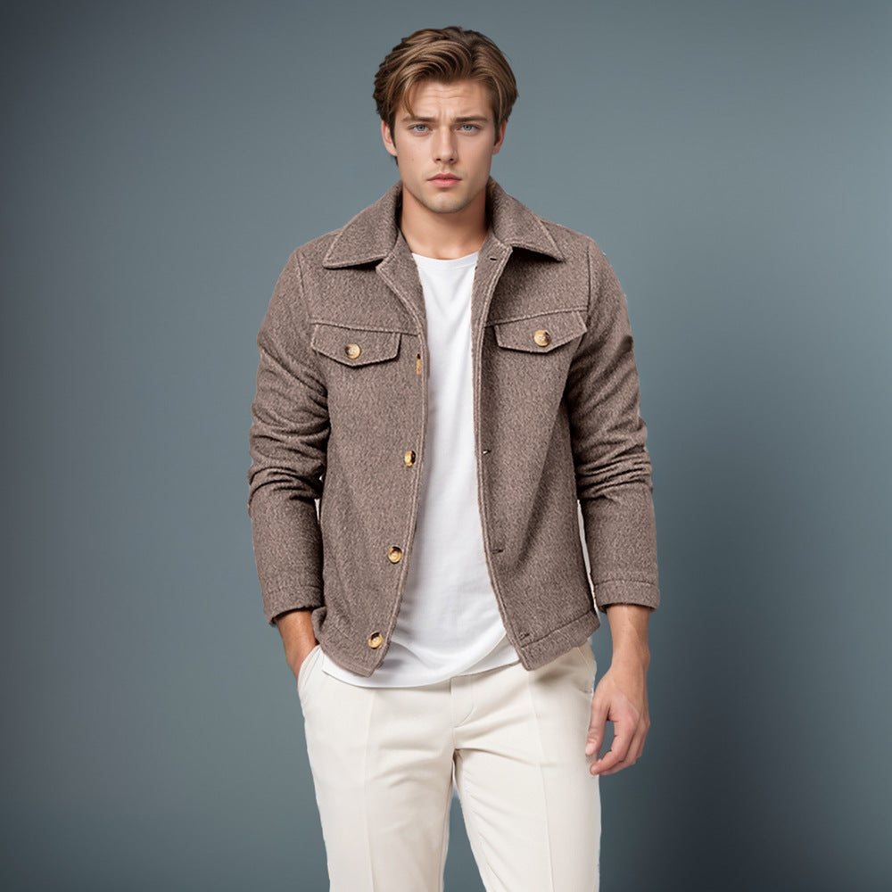 Chic and Stylish Men's Trend Boucle Jacket