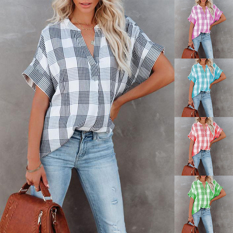 Women Oversized Top Checkered Tunic Lune London
