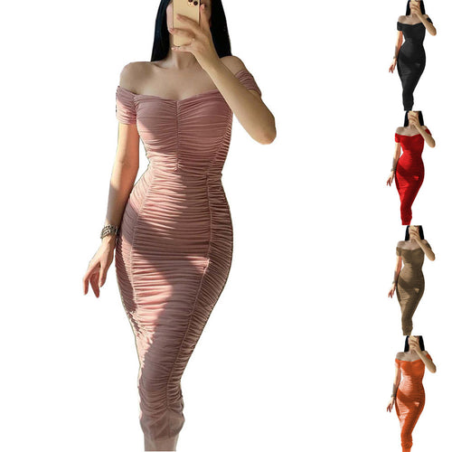 Wrap dress for women with a romantic ruffle design and a fitted cut Amarae