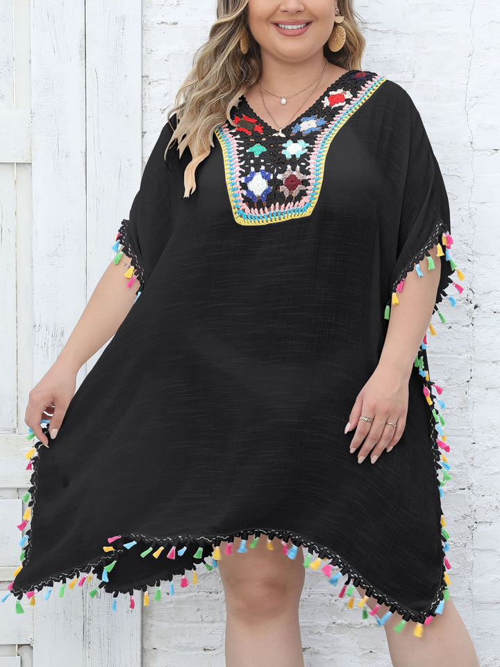 Fringe Embroidered Beach Dress for Women Lune London