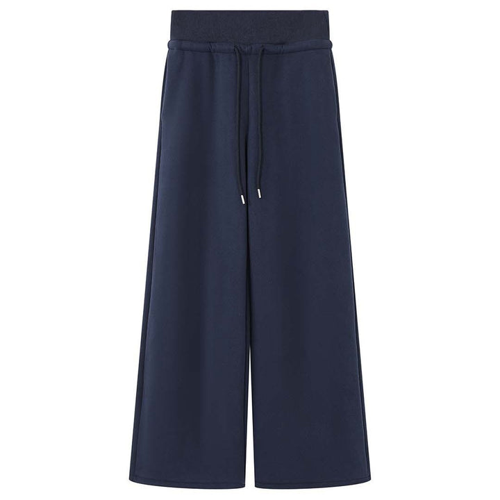 Women's Lounge Culotte Sweatpants with High Waist and Drawstring Amarae