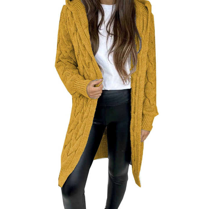 Long cable knit coat for women Lune London