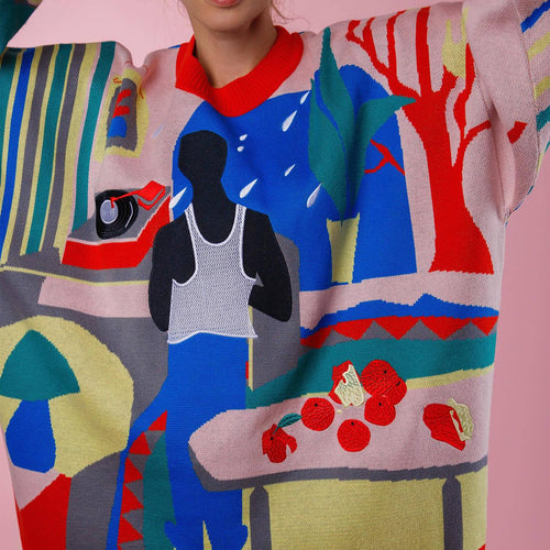 creative sweater for women with unique artistic design Amarae