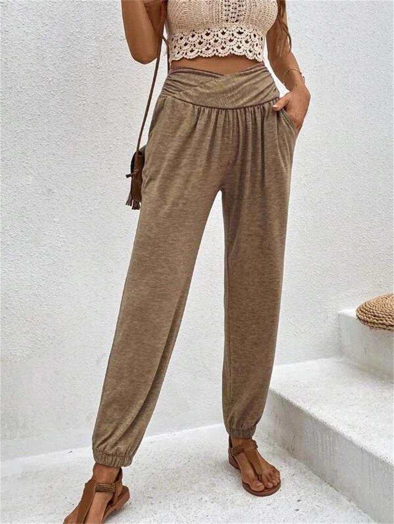 Lune London high-waisted elegant leisure pants for women with side pockets