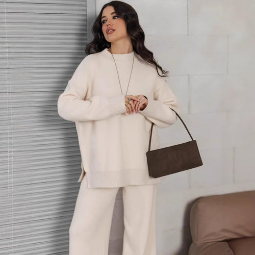 Ladies' chic and stylish wellness knit sweater