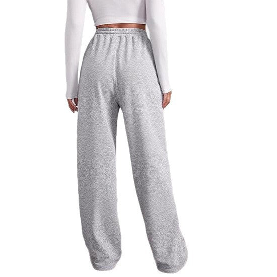Women's casual leisure pants with a wide cut and elastic waistband Chic & Stil