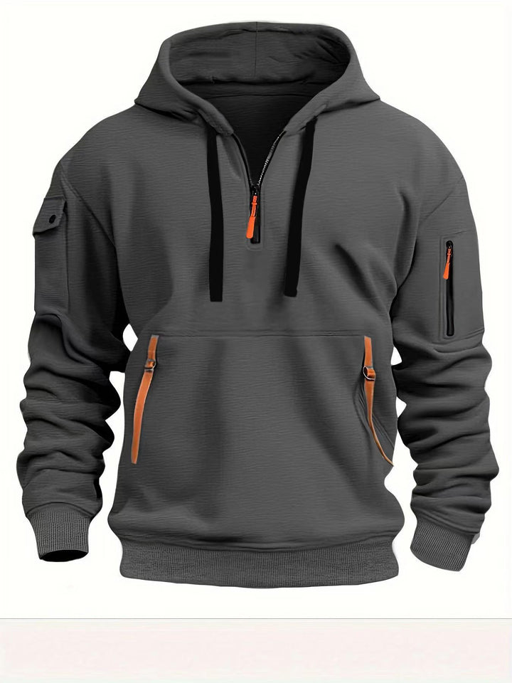 Men's hoodie with practical zipper pockets Chic & Stil