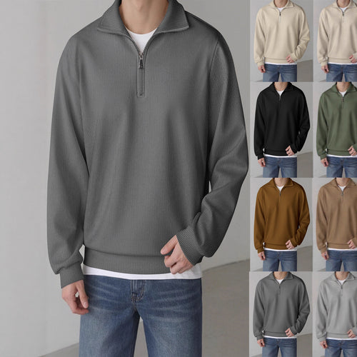 Casual pullover for men with half zipper Amarae
