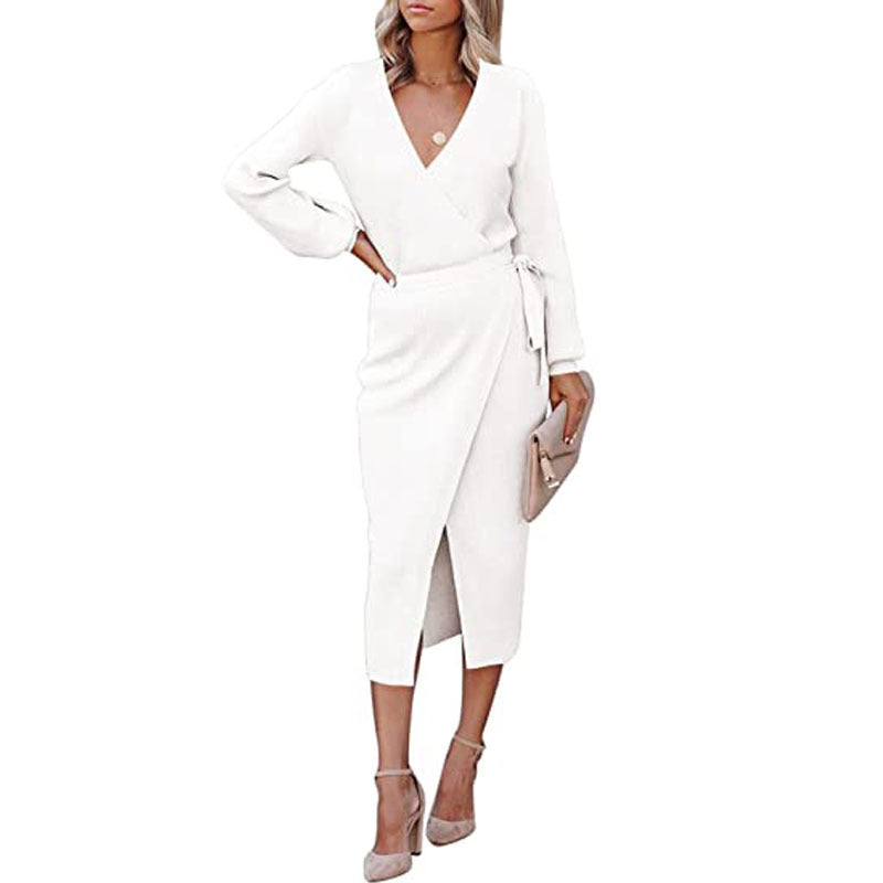 Chic and Stylish Elegant Wrap Midi Dress for Women