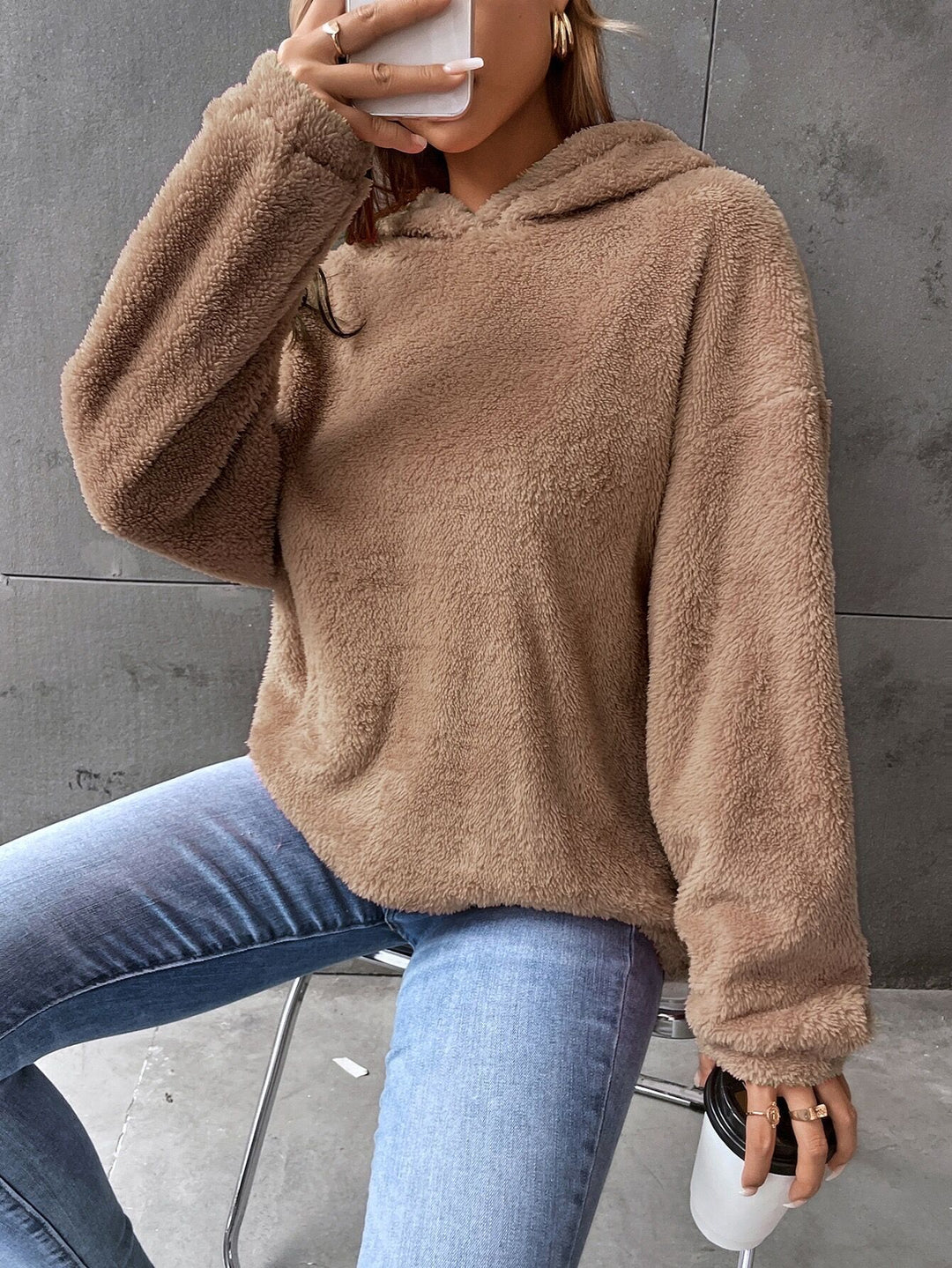 Ladies Cozy Hoodie with Peter Pan Collar Lune London