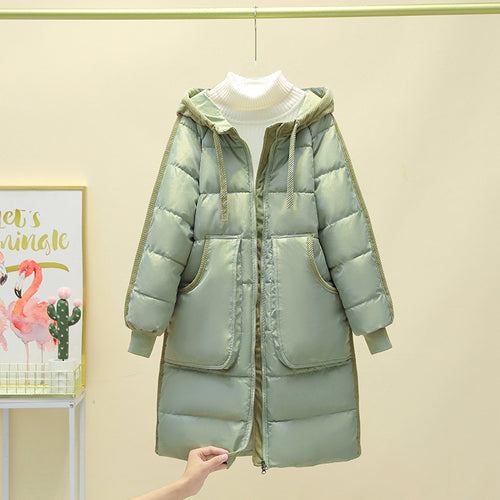 Women Parker padded insulated longer with removable hood and large pockets Amarae