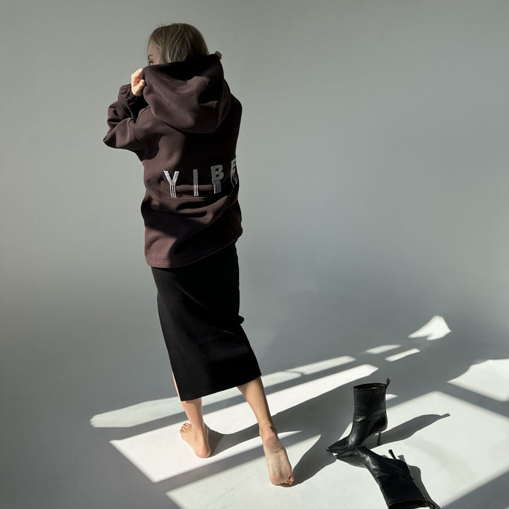 Hooded sweatshirt for women with creative details and casual cut Lune London