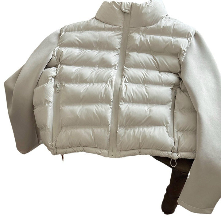 Ladies functional down jacket with pockets and high collar Amarae