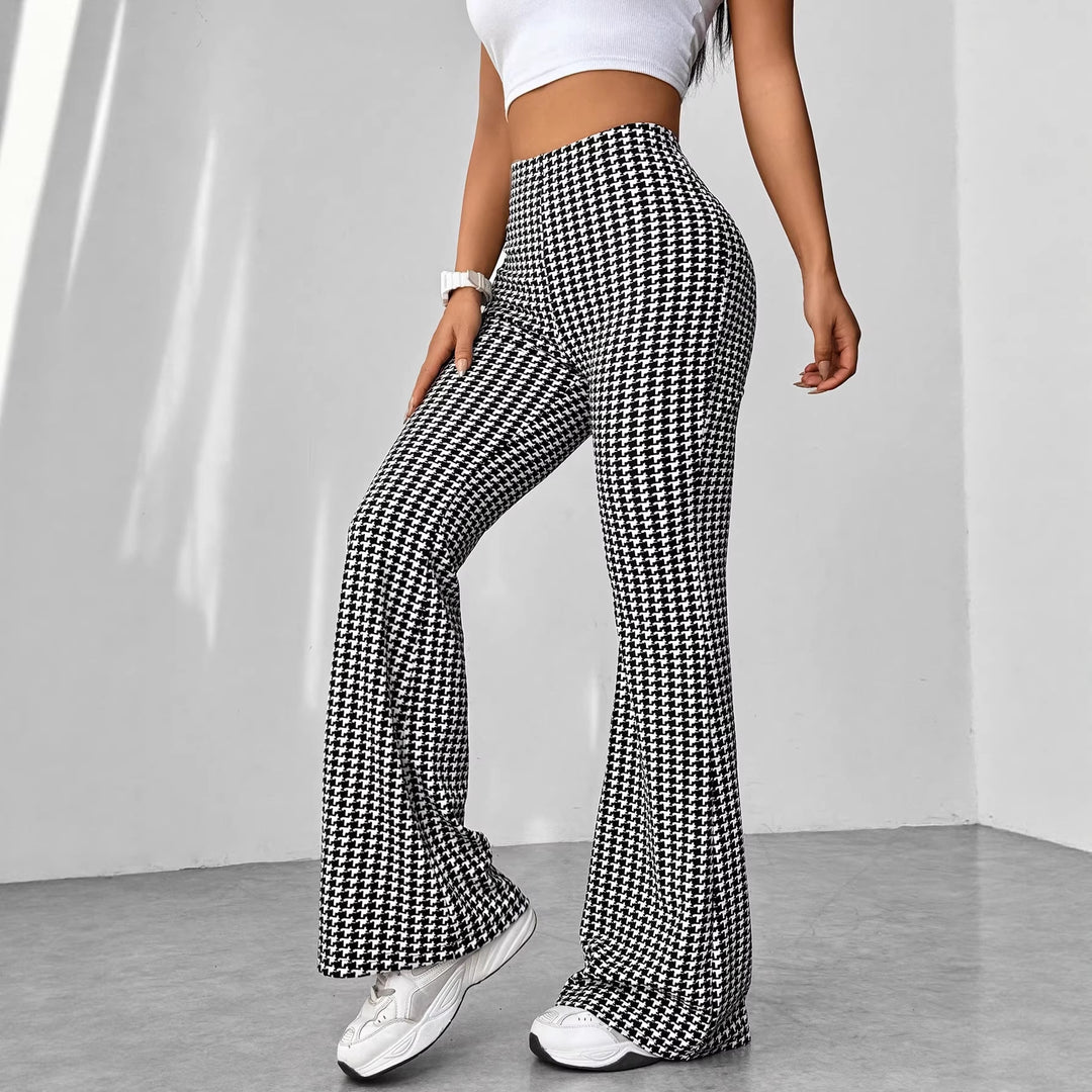 Ladies' Stretch Flared Pants with High Waist and Wide Leg Amarae
