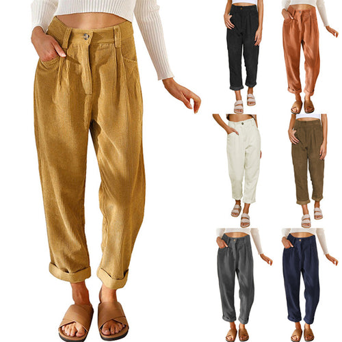 High-waisted striped pants for women Amarae
