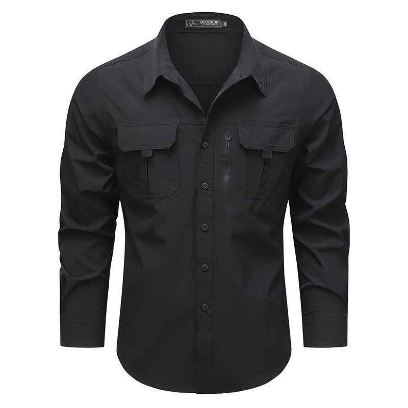 Practical outdoor shirt for men with versatile pockets Amarae